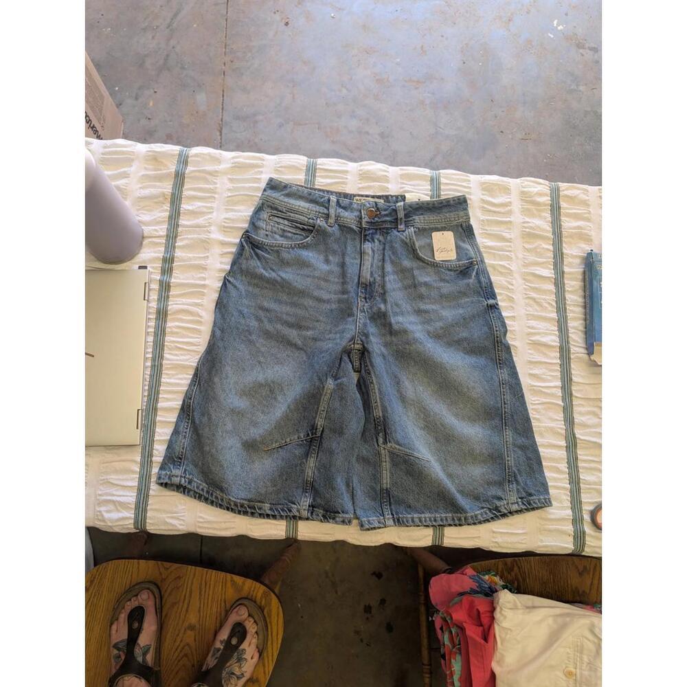 NWT Free People We The Free Denim Jeans Culottes Shorts Size 28 High Rise